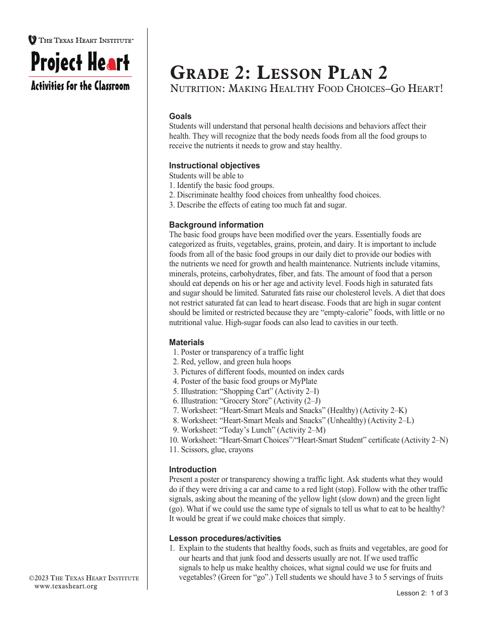 Grade 2 Anatomy Lesson Plan: Heart, Page 4