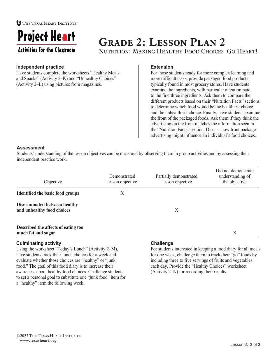 Grade 2 Anatomy Lesson Plan: Heart, Page 6