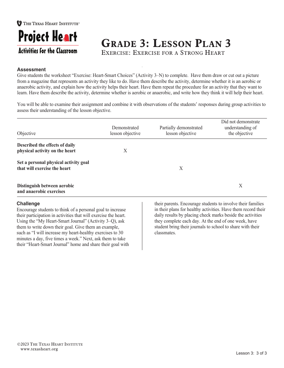 Grade 3 Anatomy Lesson Plan: Heart, Page 10