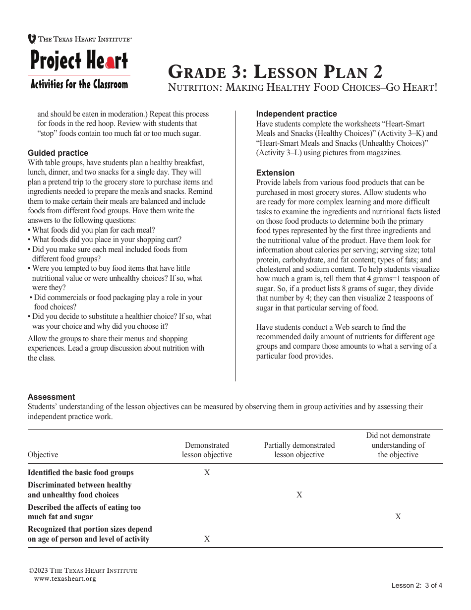 Grade 3 Anatomy Lesson Plan: Heart, Page 6
