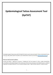 Document preview: Epidemiological Tattoo Assessment Tool (Epitat)
