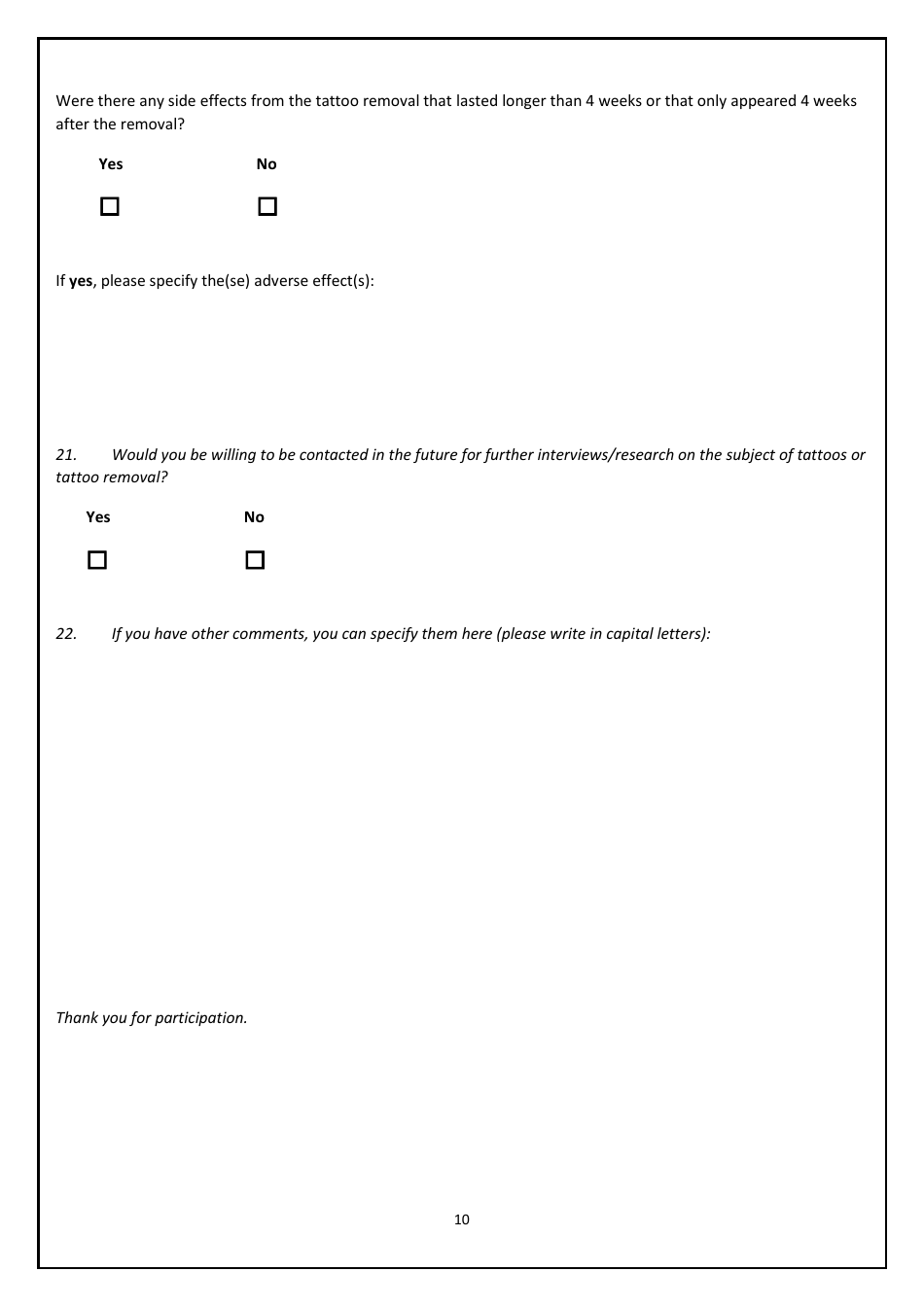 Epidemiological Tattoo Assessment Tool (Epitat), Page 10