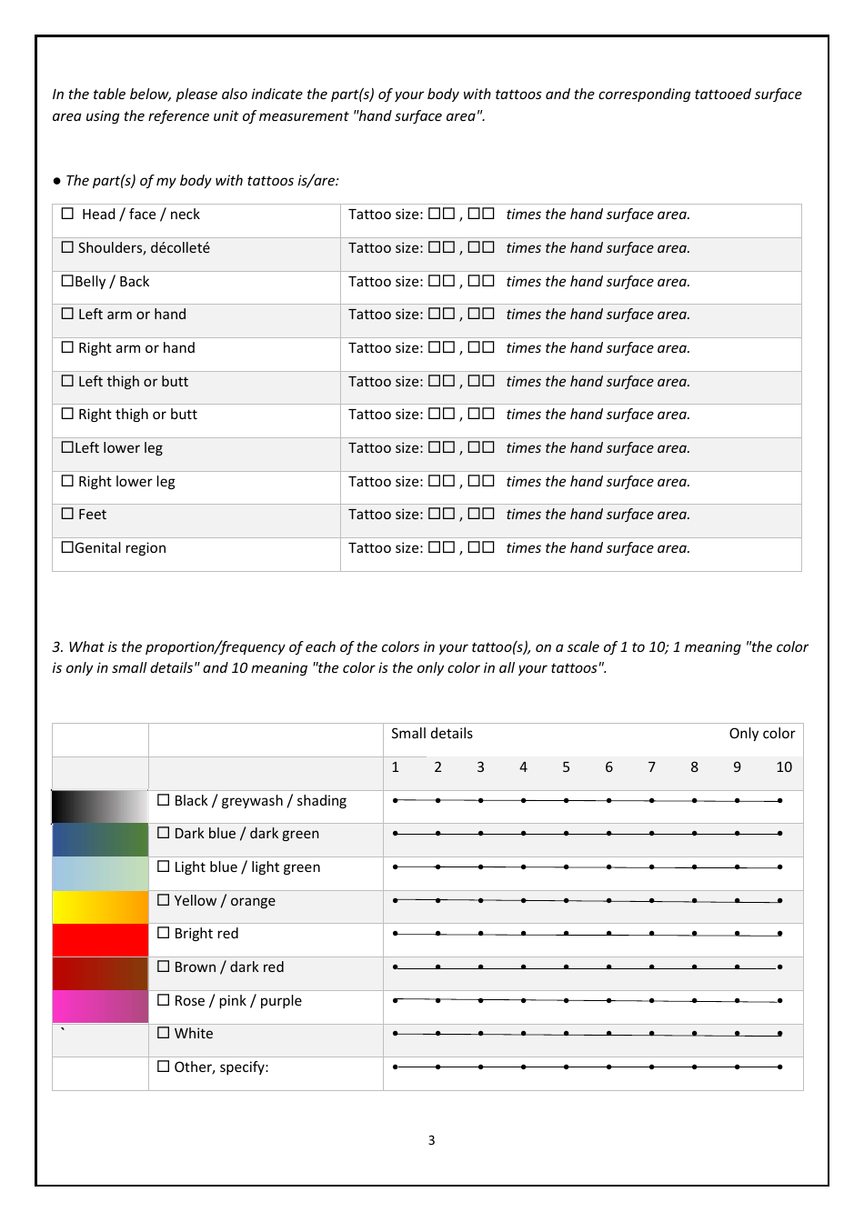 Epidemiological Tattoo Assessment Tool (Epitat), Page 3