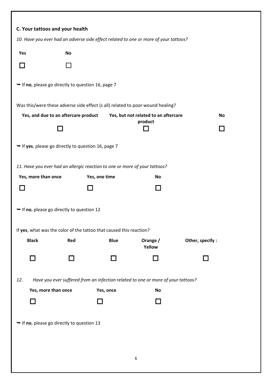 Epidemiological Tattoo Assessment Tool (Epitat), Page 6