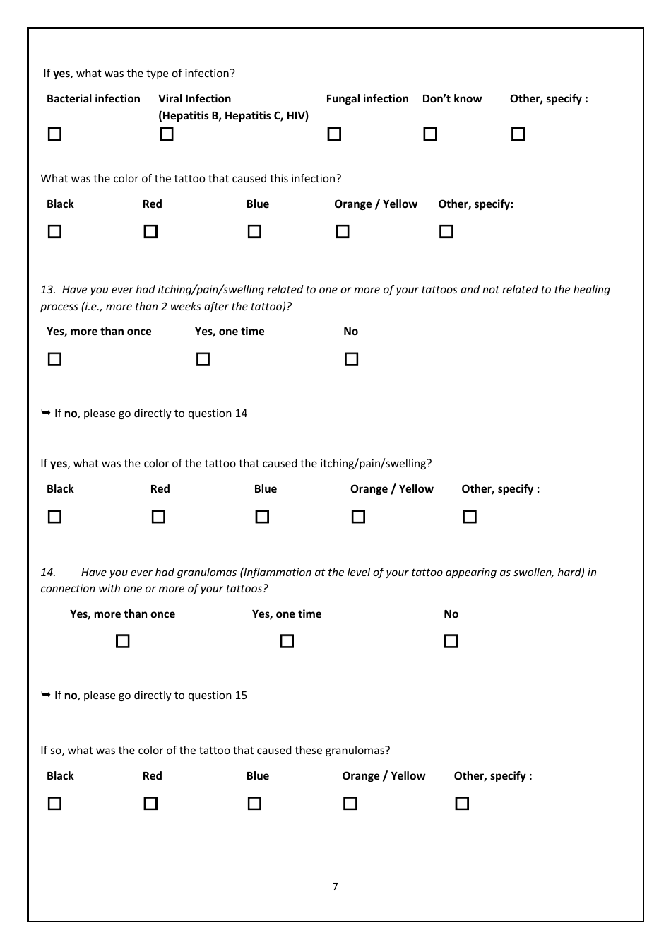 Epidemiological Tattoo Assessment Tool (Epitat), Page 7