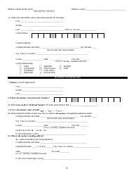 Form VS-2WA Live Birth Worksheet - Kentucky, Page 2