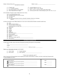 Form VS-2WA Live Birth Worksheet - Kentucky, Page 5