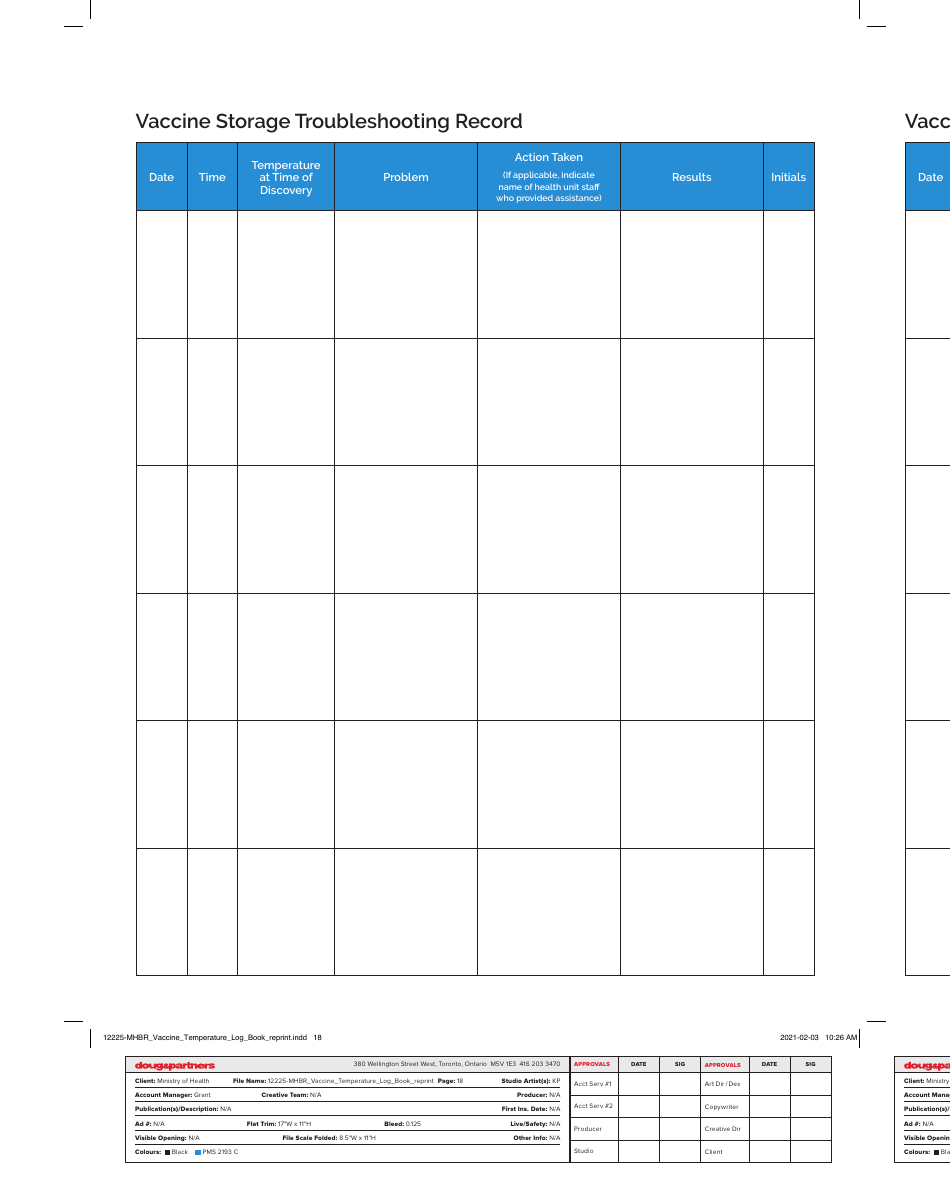 Ontario canada vaccine temperature log book fill out sign online and