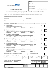 Abbey Pain Scale - Gloucestershire County, Gloucestershire, United Kingdom