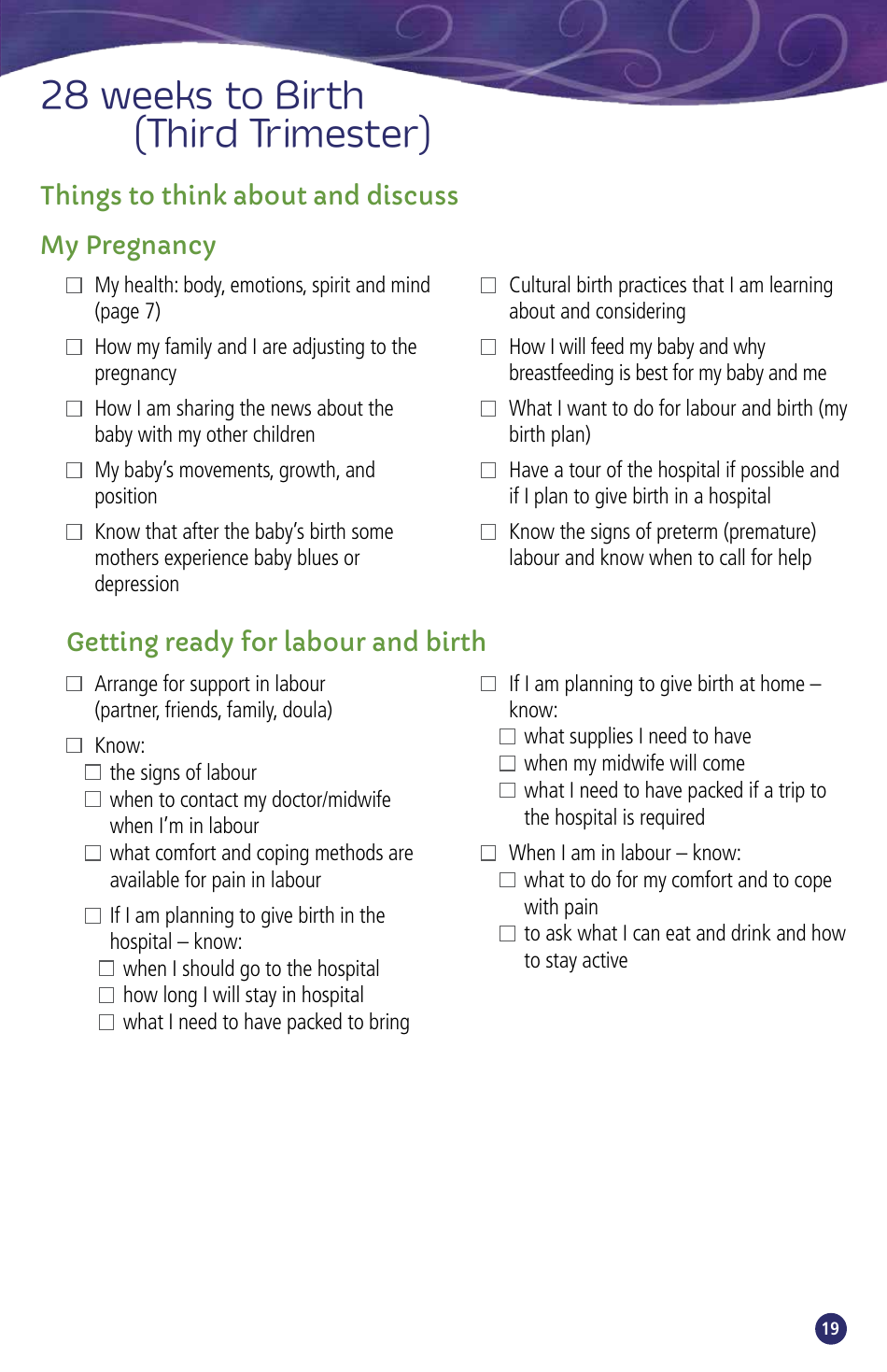 Pregnancy Passport - British Columbia, Canada, Page 21