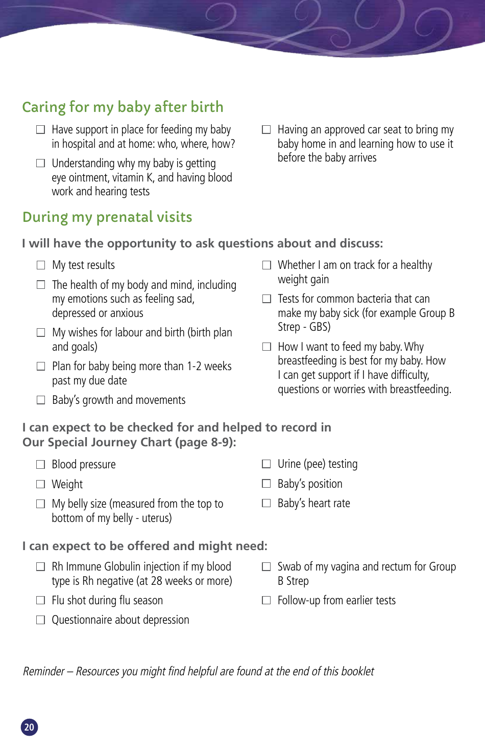 Pregnancy Passport - British Columbia, Canada, Page 22