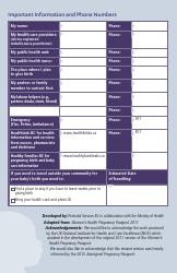 Pregnancy Passport - British Columbia, Canada, Page 2