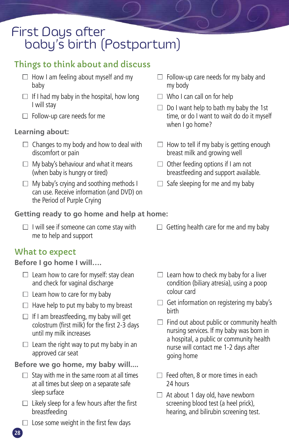 Pregnancy Passport - British Columbia, Canada, Page 30