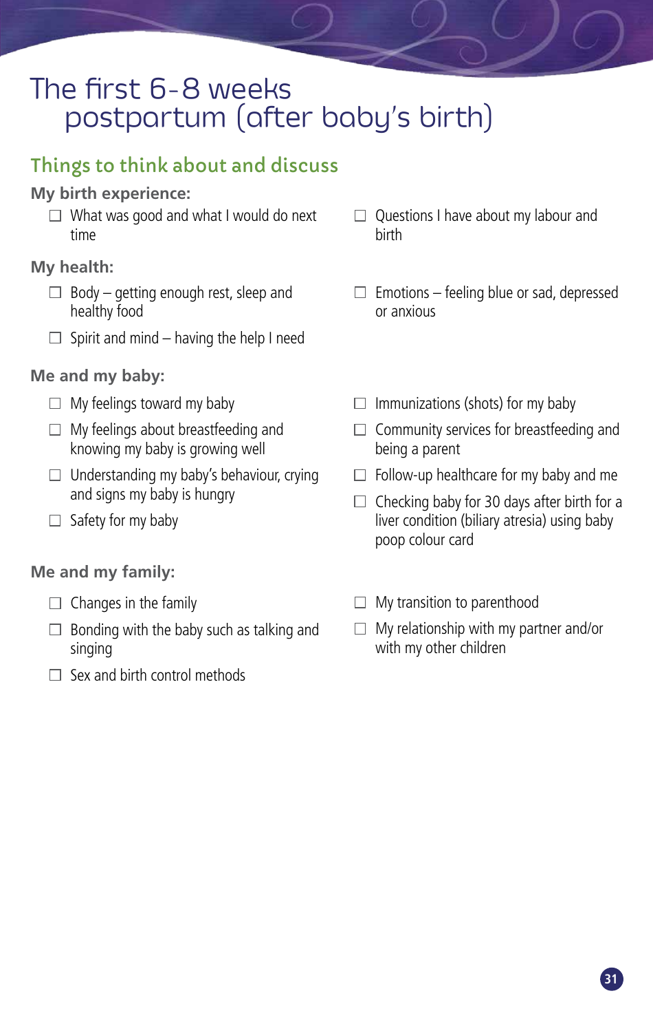 Pregnancy Passport - British Columbia, Canada, Page 33
