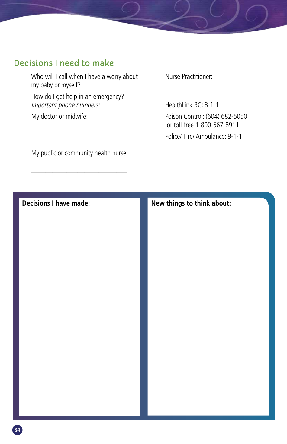 Pregnancy Passport - British Columbia, Canada, Page 36