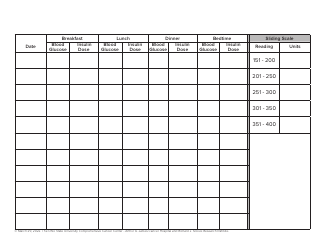 Blood Glucose Record Sheet, Page 2