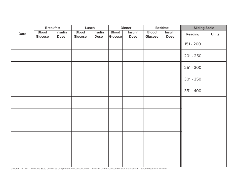 Blood Glucose Record Sheet Download Printable PDF | Templateroller