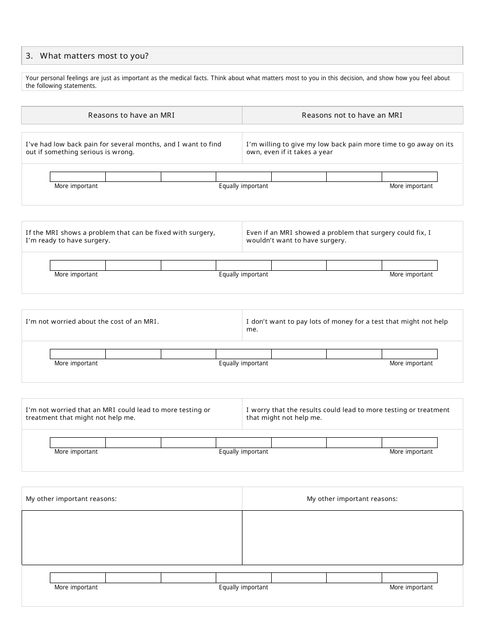 Low Back Pain Mri Questionnaire, Page 6