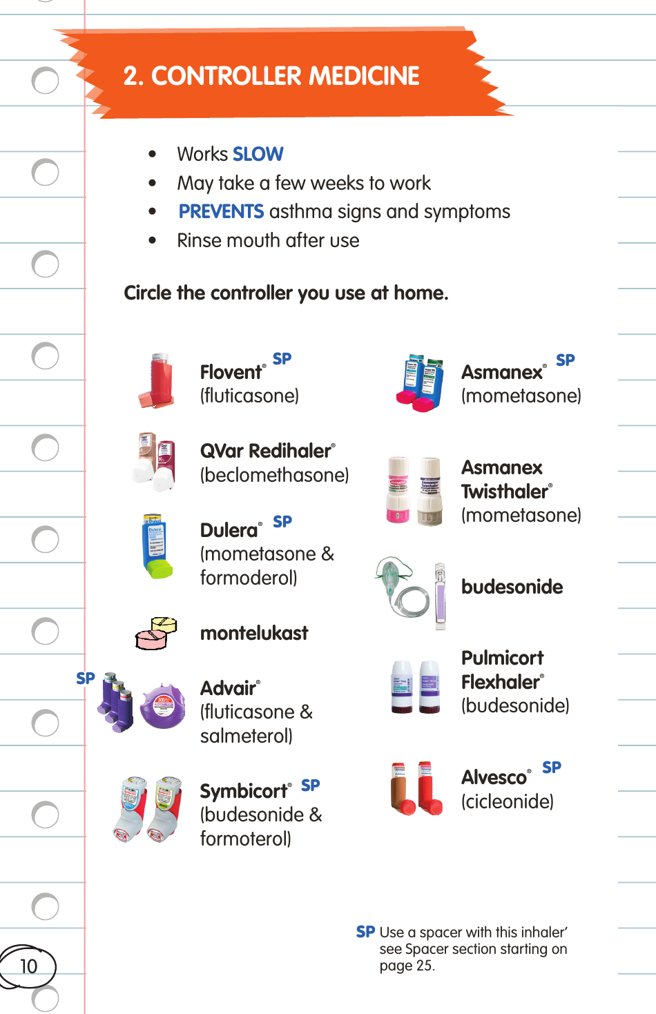 Childrens Asthma Booklet, Page 10