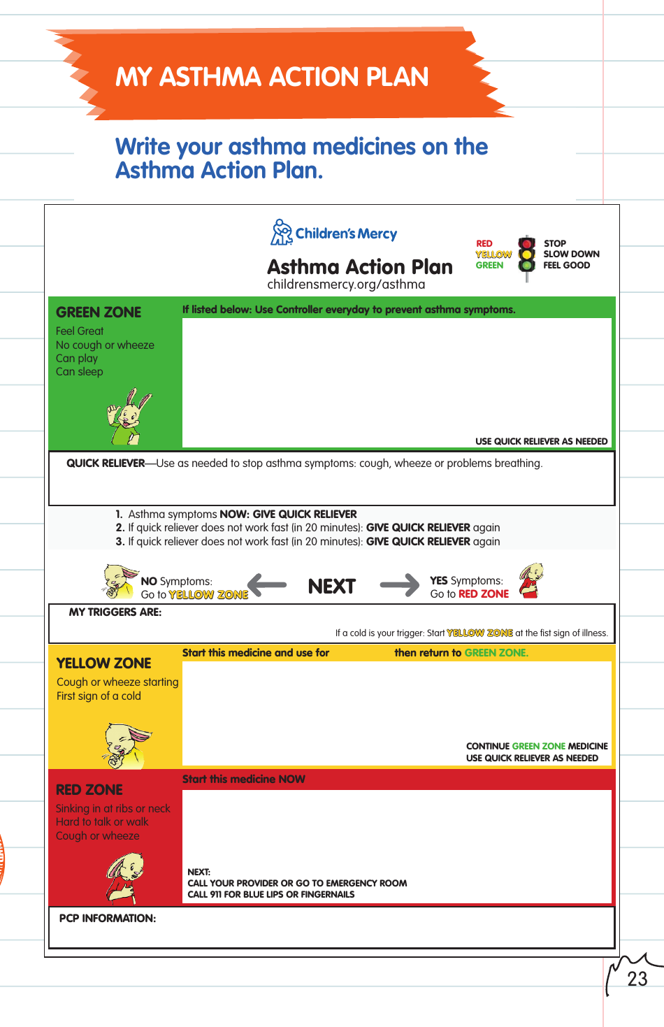 Childrens Asthma Booklet, Page 23