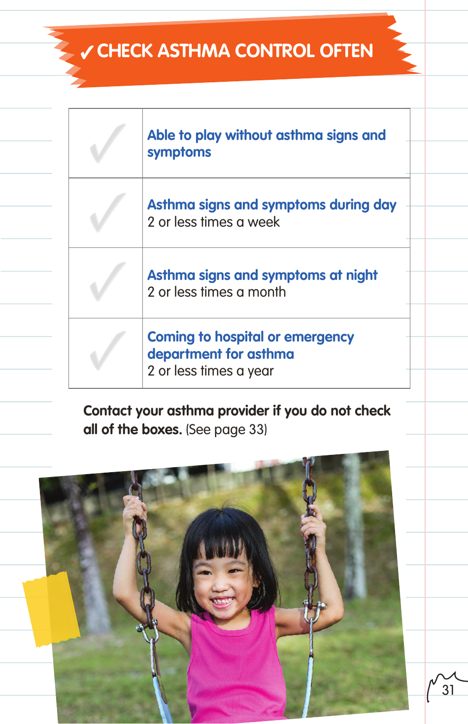 Childrens Asthma Booklet, Page 31