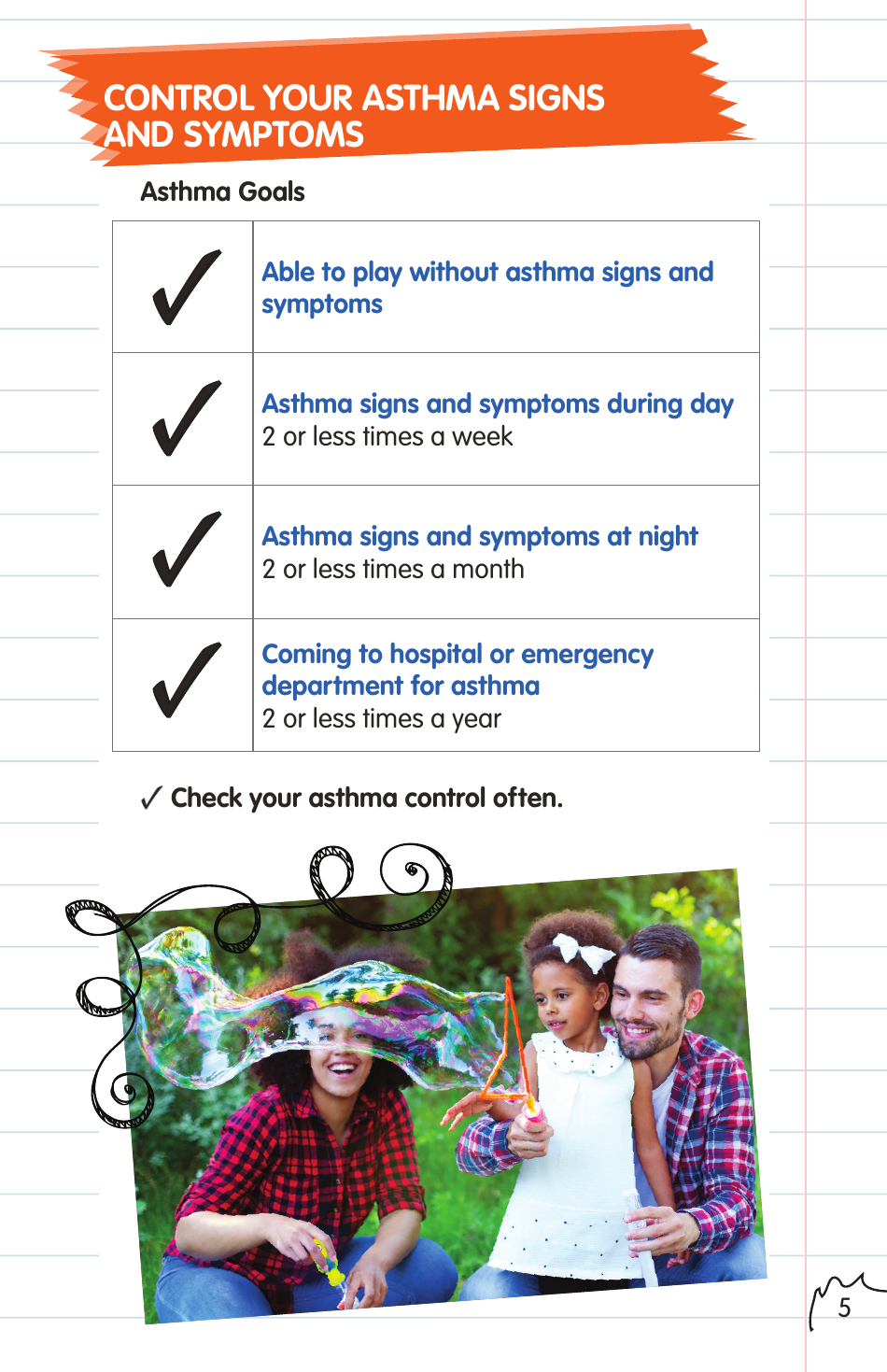 Childrens Asthma Booklet, Page 5