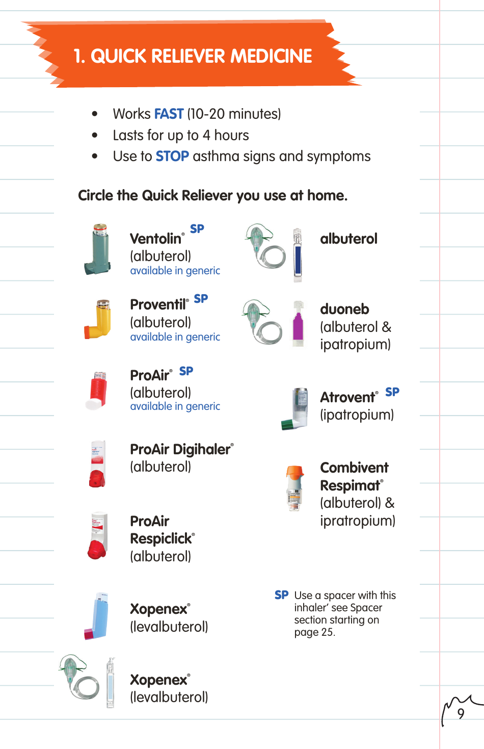 Childrens Asthma Booklet, Page 9