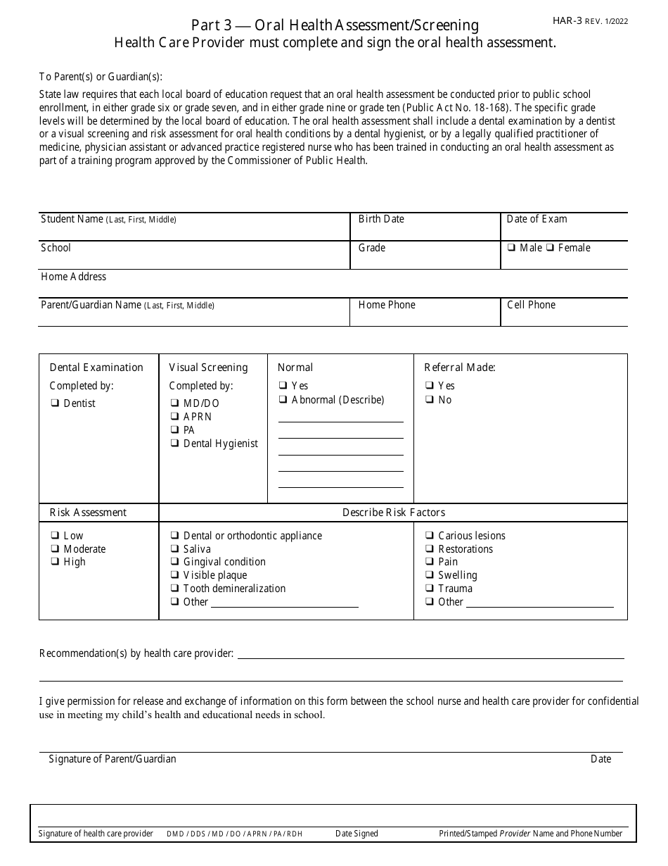 Form HAR-3 - Fill Out, Sign Online and Download Printable PDF ...