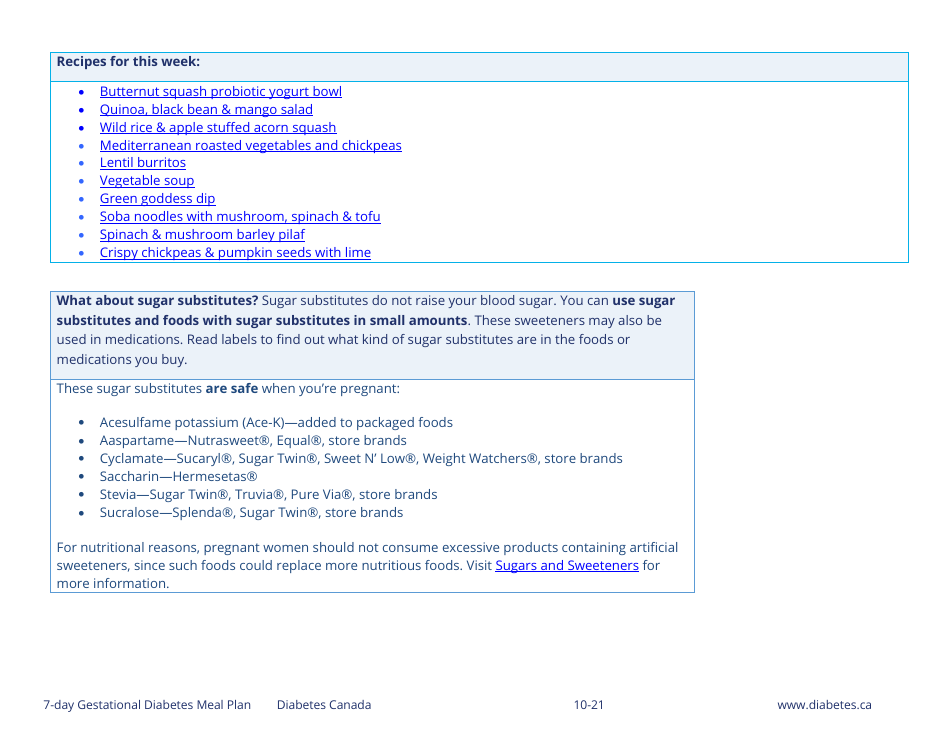 7-day Gestational Diabetes Healthy Meal Plan, Page 5