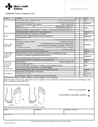 Document preview: Form 20710 Diabetes Foot Screening Tool - Alberta, Canada
