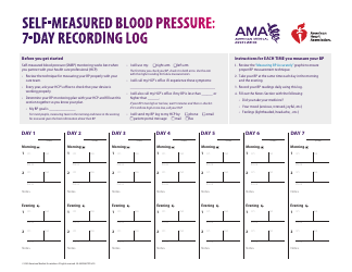 Document preview: 7-day Blood Pressure Recording Log