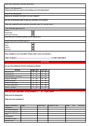 Shoulder Questionnaire, Page 3