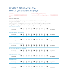 Revised Fibromyalgia Impact Questionnaire (Fiqr)