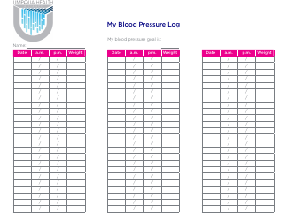 Document preview: Blood Pressure Log - Umpqua Health