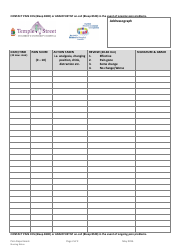 Self-report Pain Assessment Chart - Temple Street, Page 2