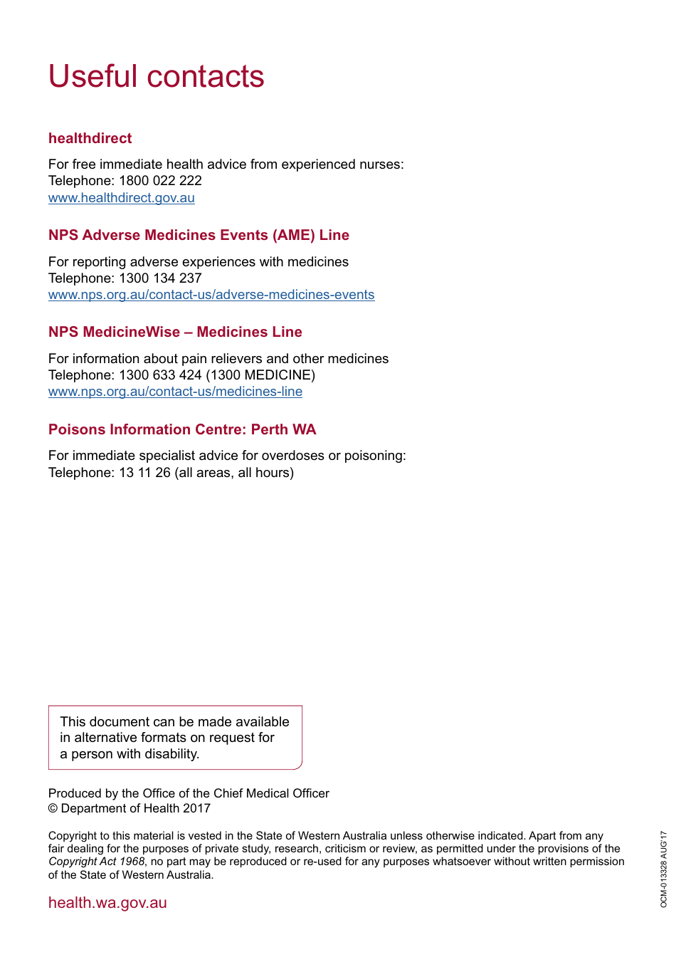 Pain Relief Management Plan - Western Australia, Australia, Page 12