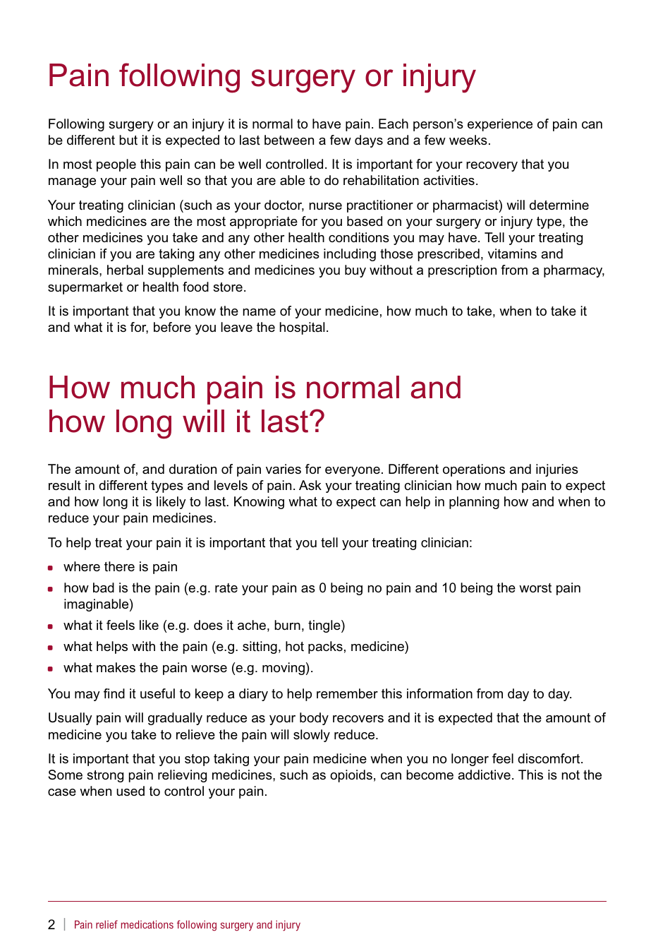 Pain Relief Management Plan - Western Australia, Australia, Page 4