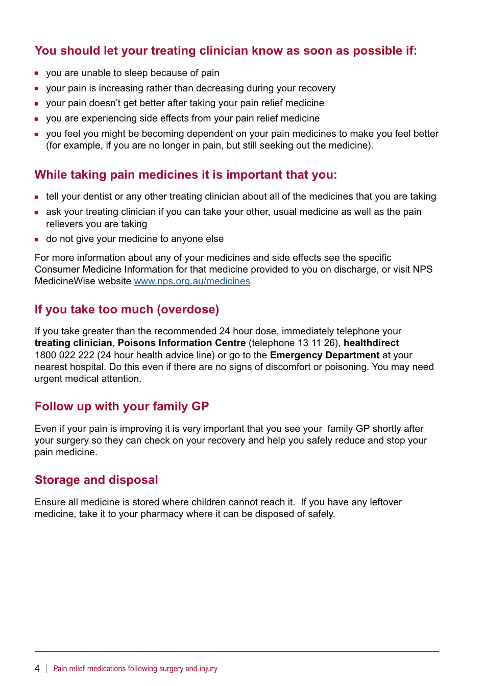 Pain Relief Management Plan - Western Australia, Australia, Page 6