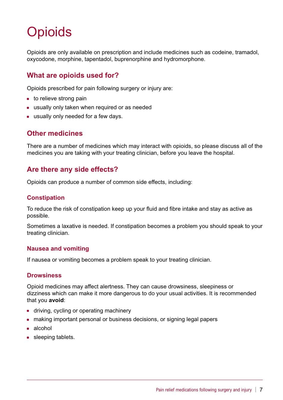 Pain Relief Management Plan - Western Australia, Australia, Page 9