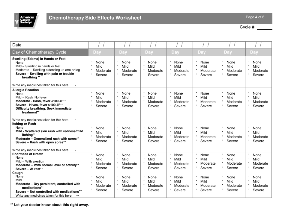 chemotherapy-side-effects-worksheet-download-printable-pdf-templateroller