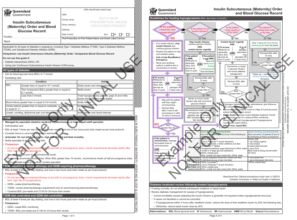 queensland-australia-insulin-subcutaneous-maternity-order-and-blood-glucose-record-example