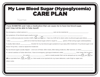Low Blood Sugar Treatment Planning Road Map, Page 7