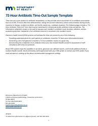 Minnesota 72-hour Antibiotic Time-Out Sample Template - Fill Out, Sign ...