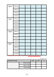 Bp Recording Chart, Page 2