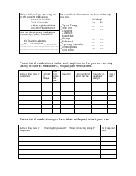 Initial Pain Assessment Tool, Page 2