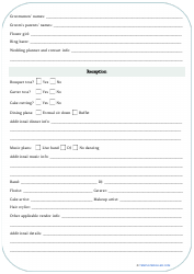 Wedding Photography Questionnaire Template, Page 2