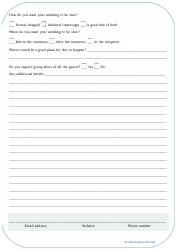 Wedding Photography Questionnaire Template, Page 3