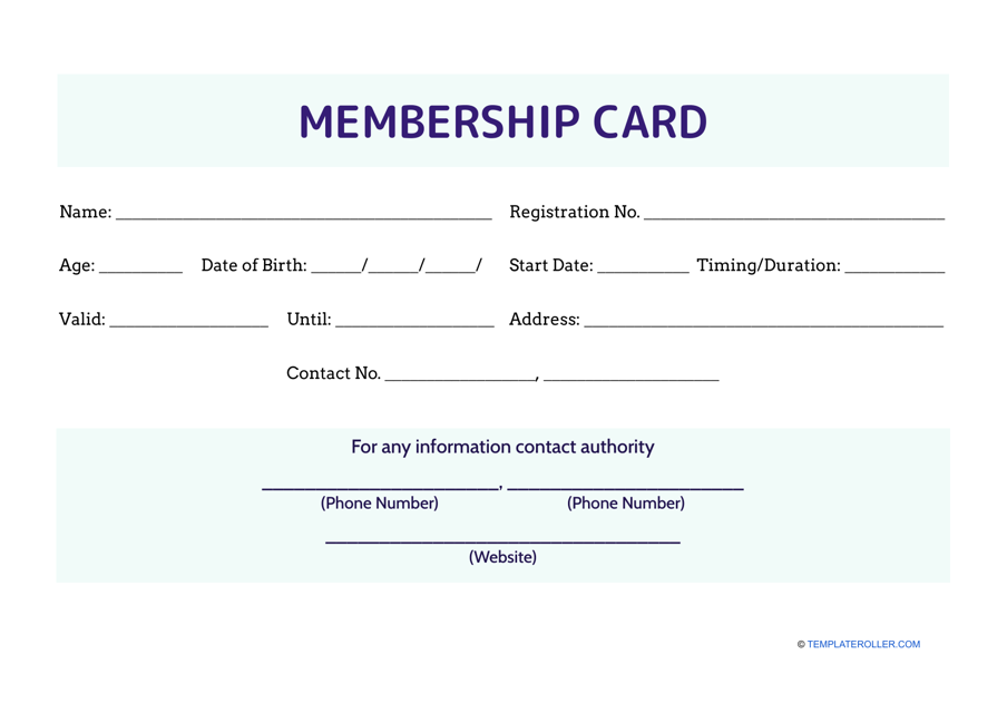 Membership Card Template - professionally designed and customizable.