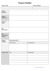 Document preview: Project Outline Template