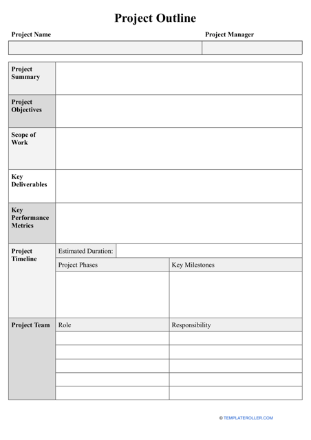 Project Outline Template